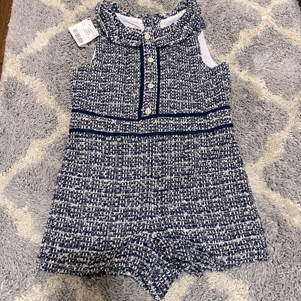 Janie and Jack Tweed Romper NWT